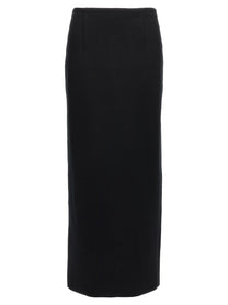 Auralee Double Face Knit Skirt Black