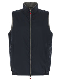 Kiton Double Face Nylon Vest Blue