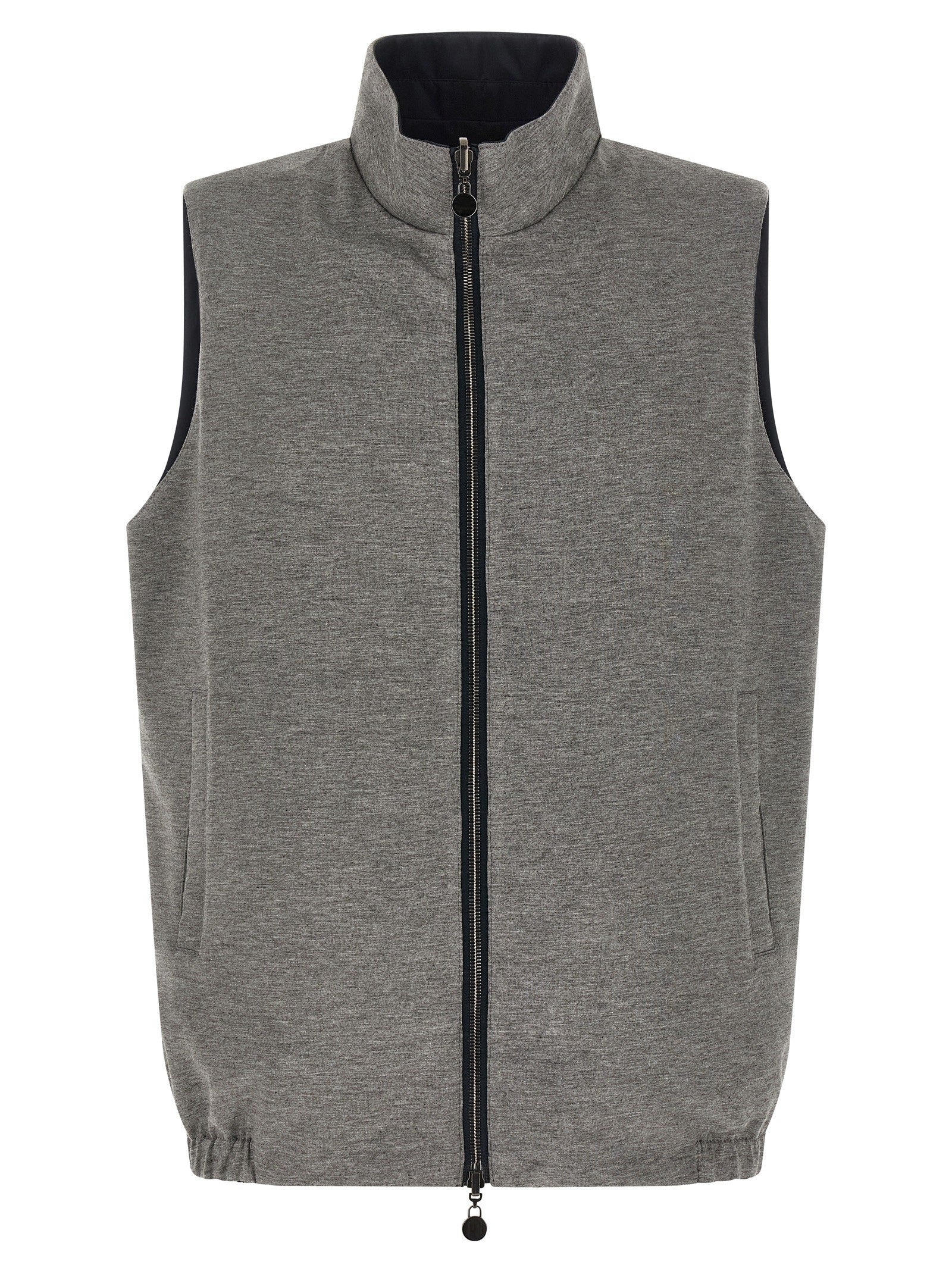 Kiton Double Face Nylon Vest Blue