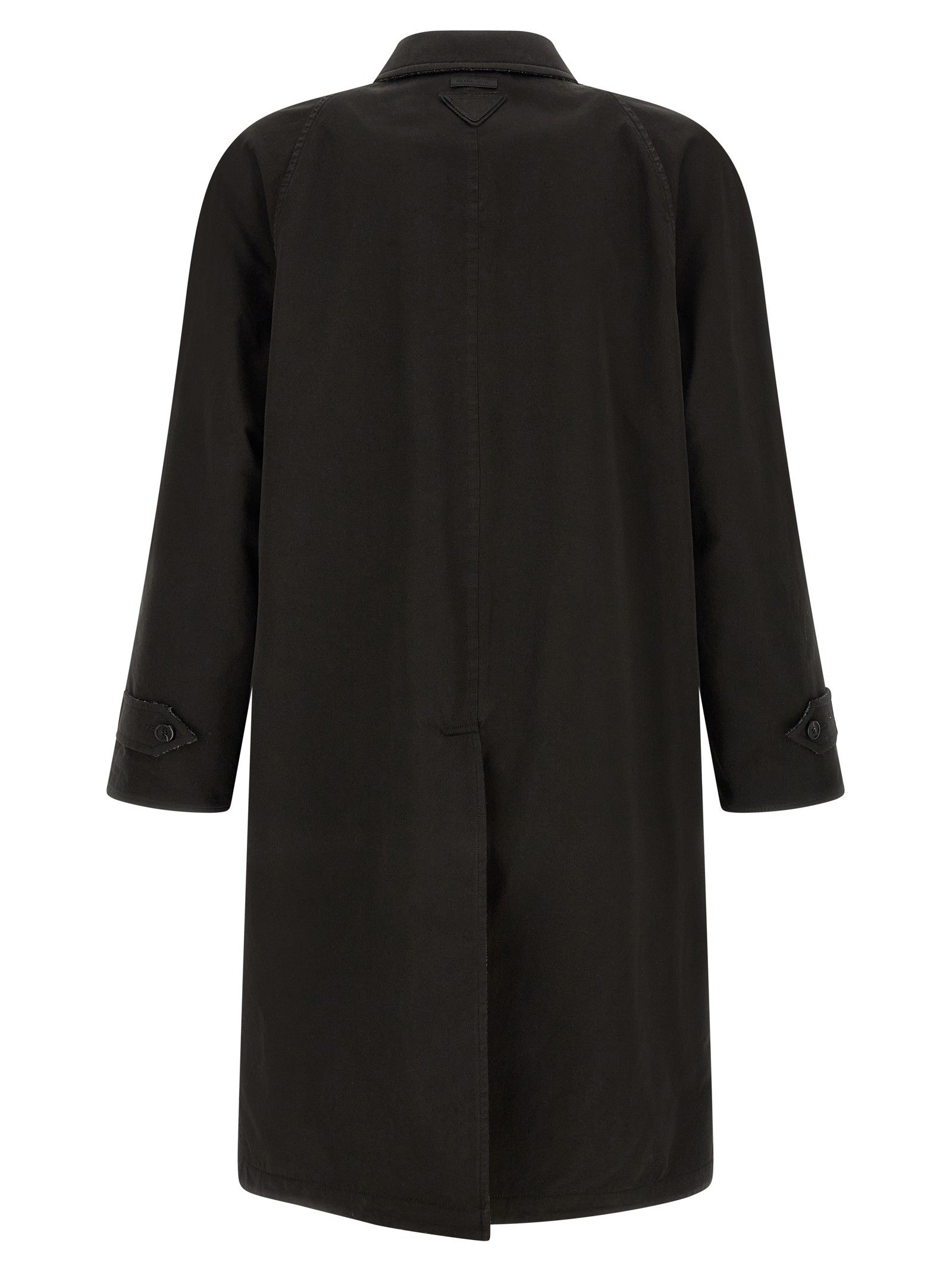 PRADA Double Face Raglan Coat Black