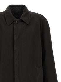 PRADA Double Face Raglan Coat Black