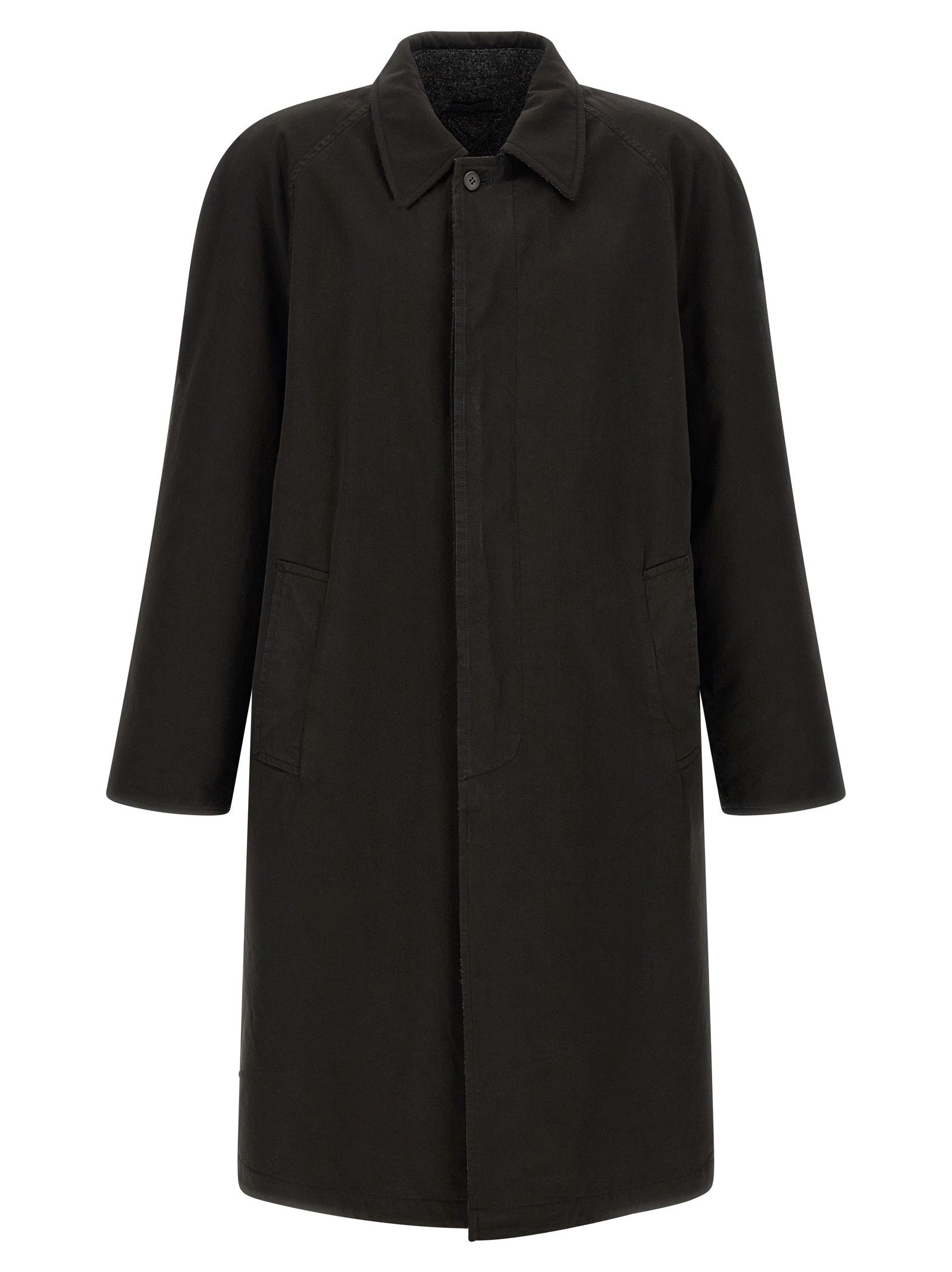 PRADA Double Face Raglan Coat Black