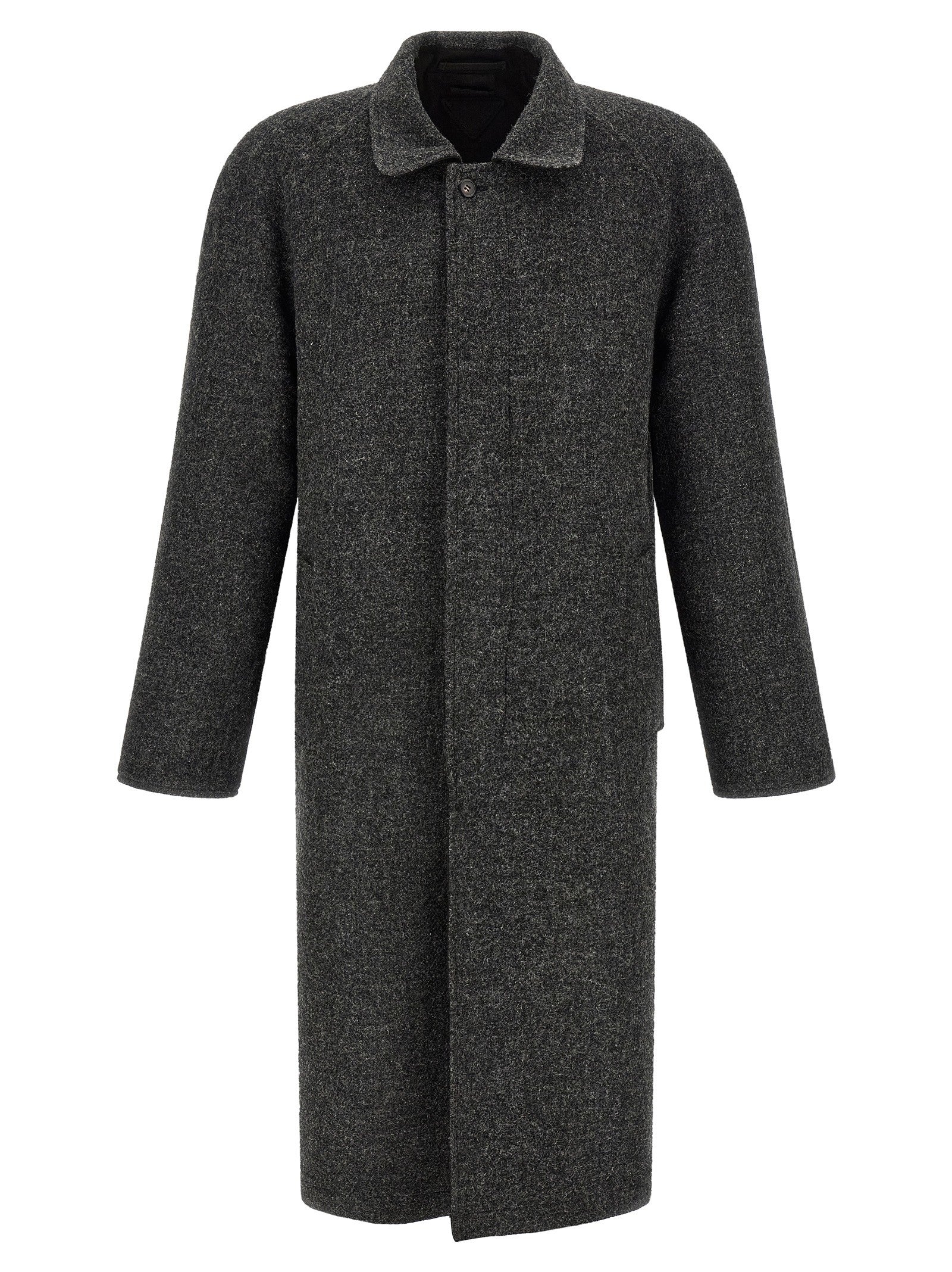 PRADA Double Face Raglan Coat Black