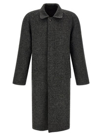 PRADA Double Face Raglan Coat Black