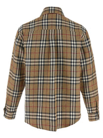 Burberry Double Face Shirt Brown