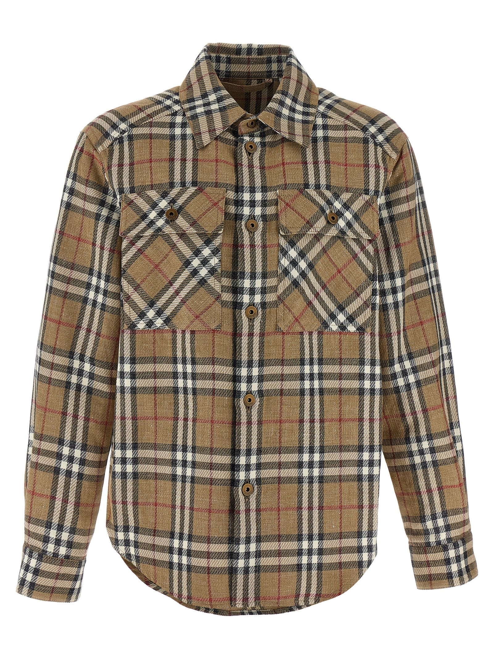 Burberry Double Face Shirt Brown