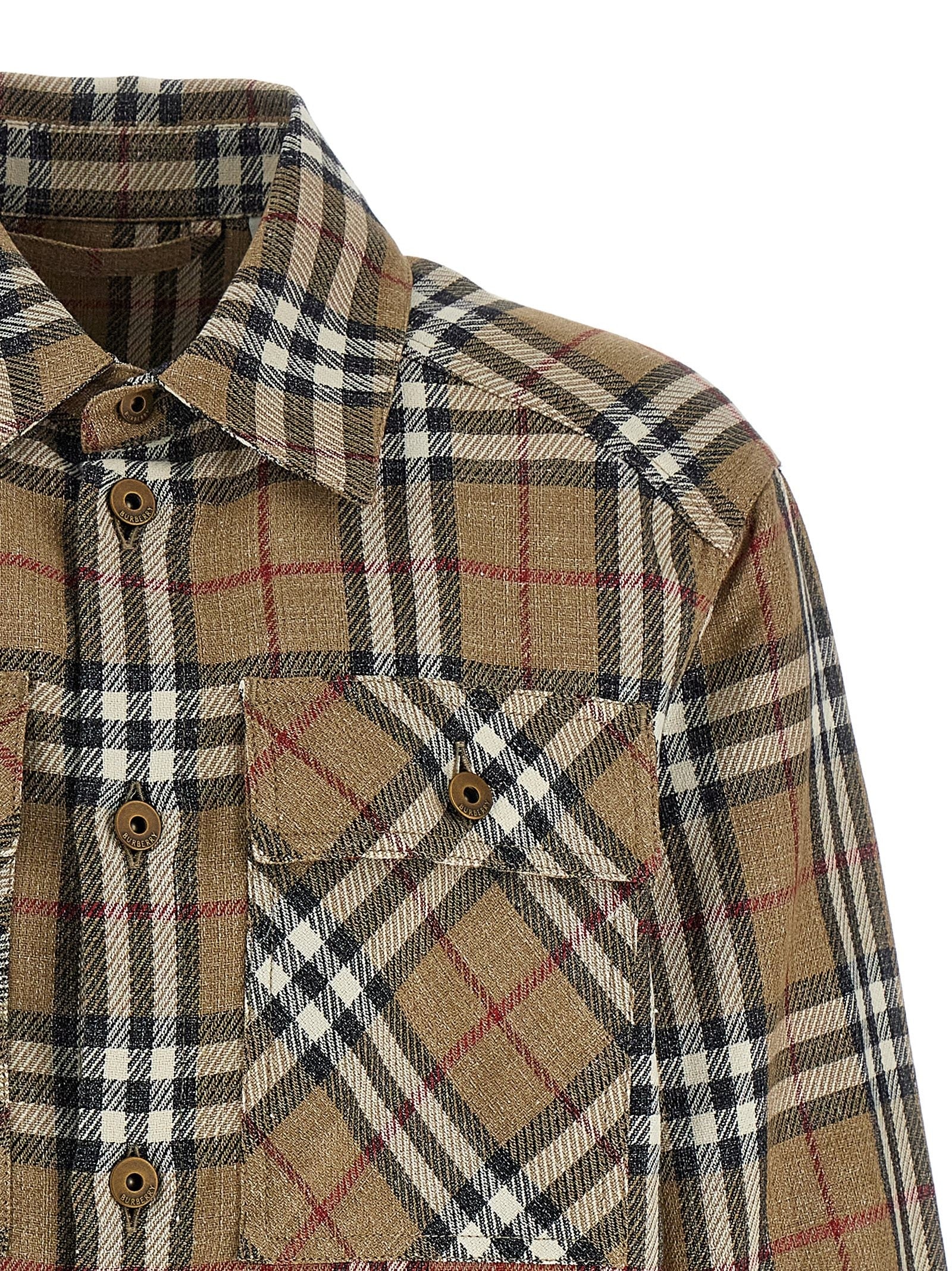 Burberry Double Face Shirt Brown