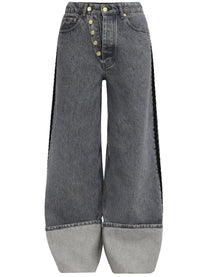 Ganni Women's Double Fly Jeans Grey