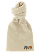 Maison Kitsuné Double Fox Head Scarf White