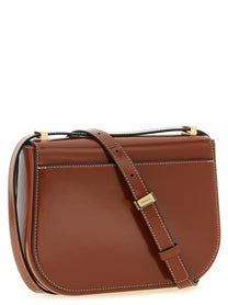 Ferragamo Double Gancini Closure Shoulder Bag Brown