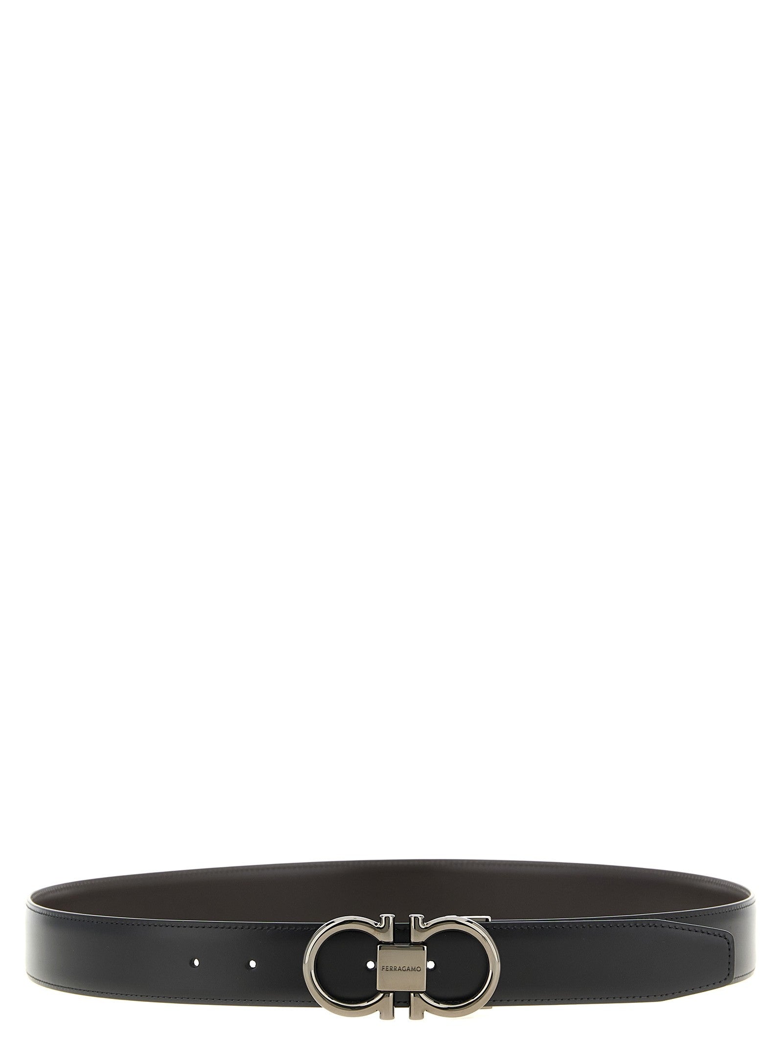 Ferragamo Double Gancini Reversible Belt Gold