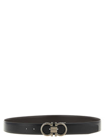 Ferragamo Double Gancini Reversible Belt Gold