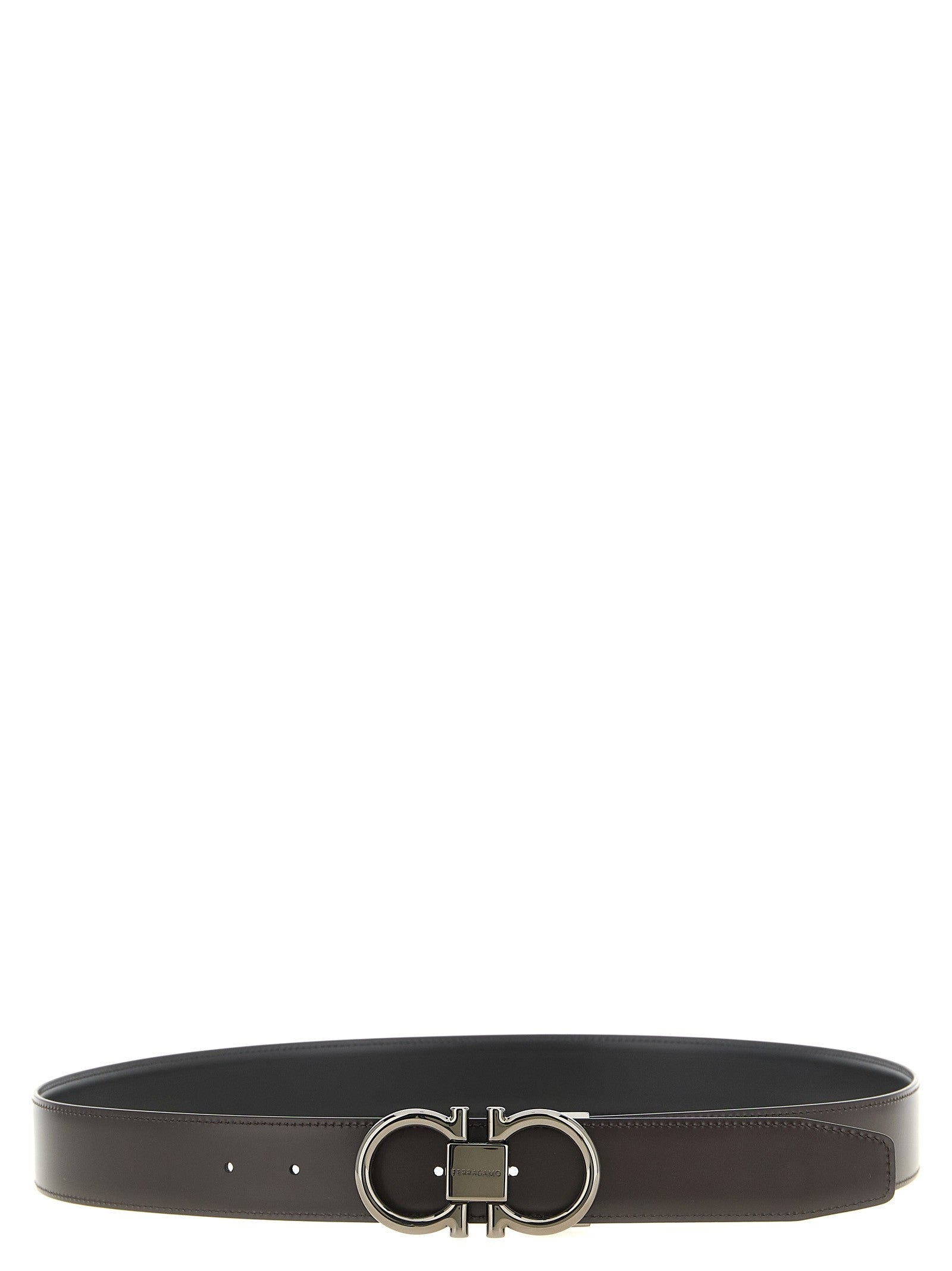 Ferragamo Double Gancini Reversible Belt Gold