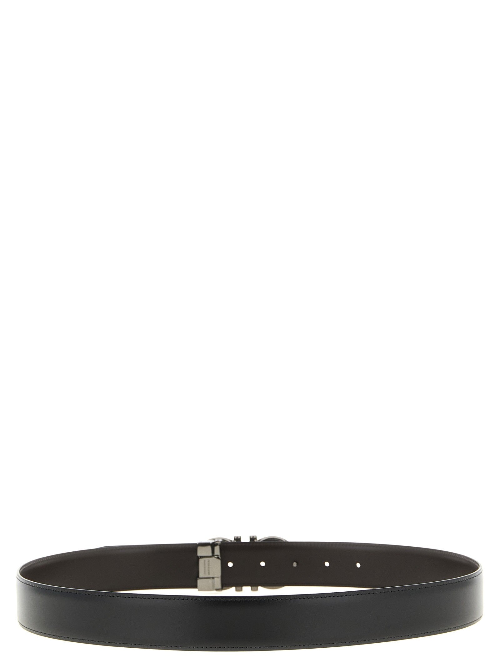 Ferragamo Double Gancini Reversible Belt Gold