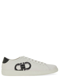 Ferragamo Men's Double Gancini Sneaker White