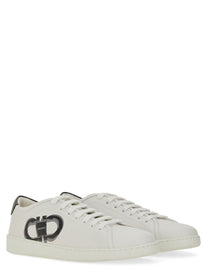 Ferragamo Men's Double Gancini Sneaker White