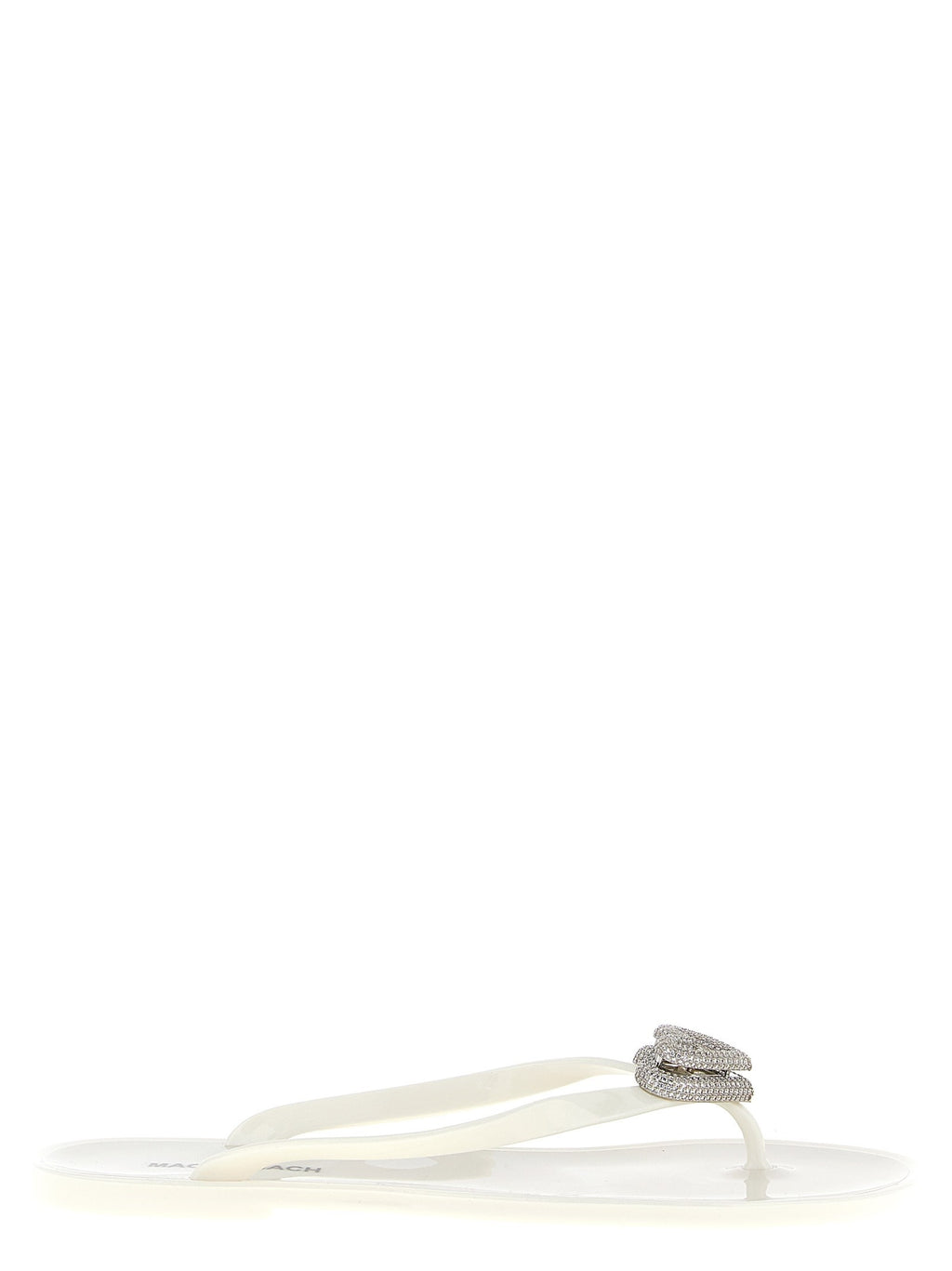 MACH &amp; MACH Double Heart Sandals White