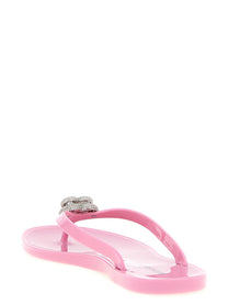 MACH &amp; MACH Double Heart Sandals Blue
