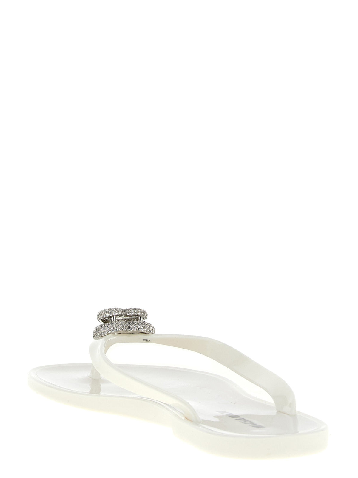 MACH &amp; MACH Double Heart Sandals White, view 3