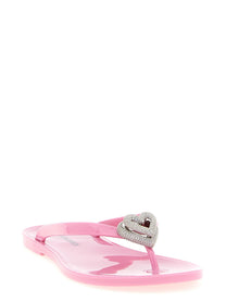 MACH &amp; MACH Double Heart Sandals Blue