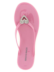 MACH &amp; MACH Double Heart Sandals Blue