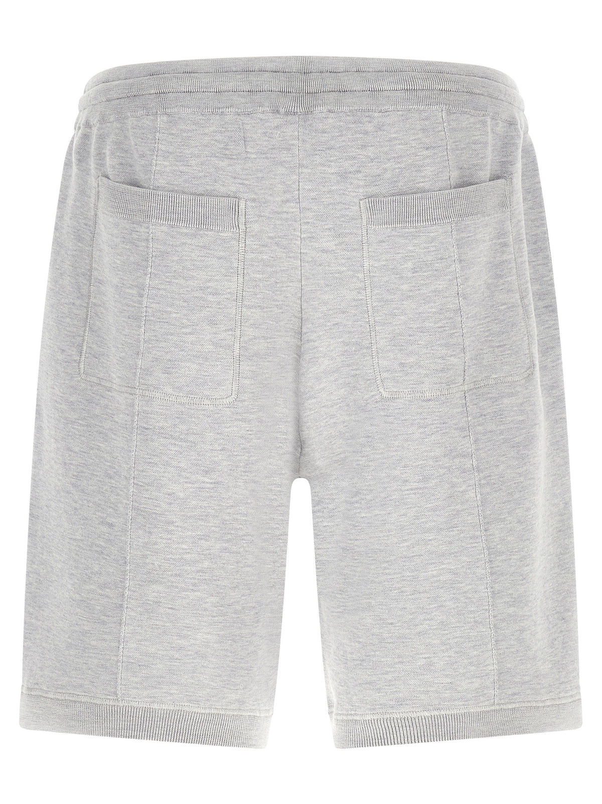 Brunello Cucinelli Double Knit Bermuda Shorts Grey