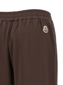 Moncler Double Knit Joggers Brown