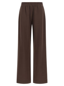 Moncler Double Knit Joggers Brown