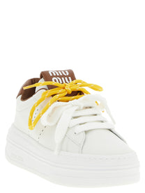 Miu Miu Double Lacing Sneakers Brown