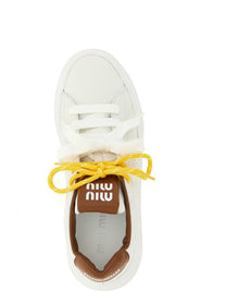 Miu Miu Double Lacing Sneakers Brown