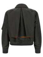 Sacai Women's Cropped Nylon Jacket Green, view 3
