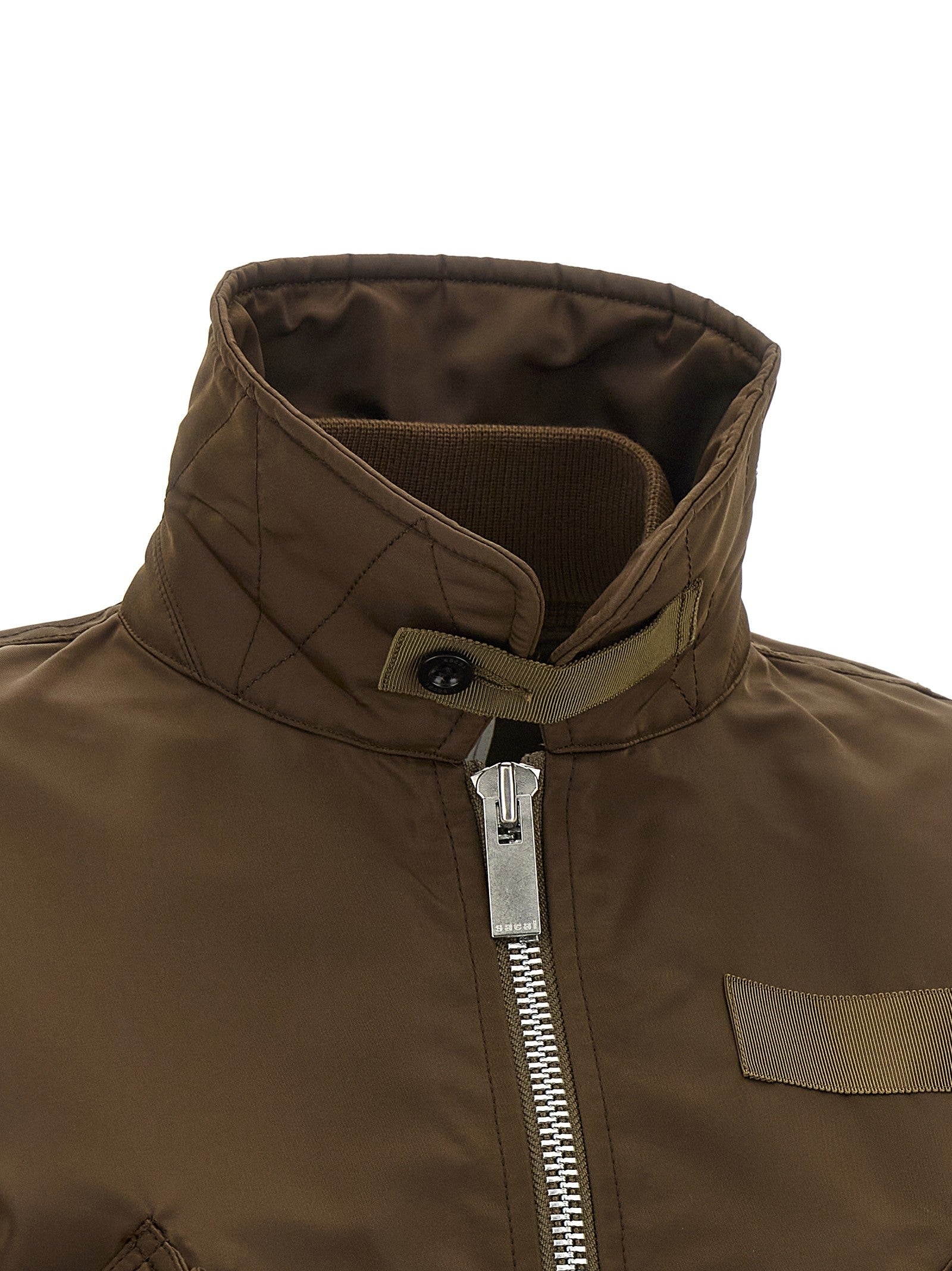 Sacai Double Layer Blouson Brown