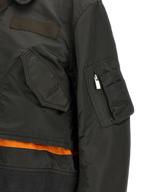 Sacai Women's Cropped Nylon Jacket Green