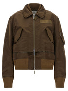 Sacai Double Layer Blouson Brown