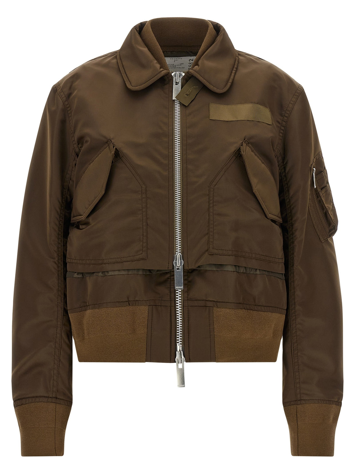 Sacai Double Layer Blouson Brown