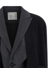 Sacai Double Layer Cardigan Black