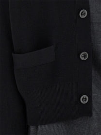Sacai Double Layer Cardigan Black