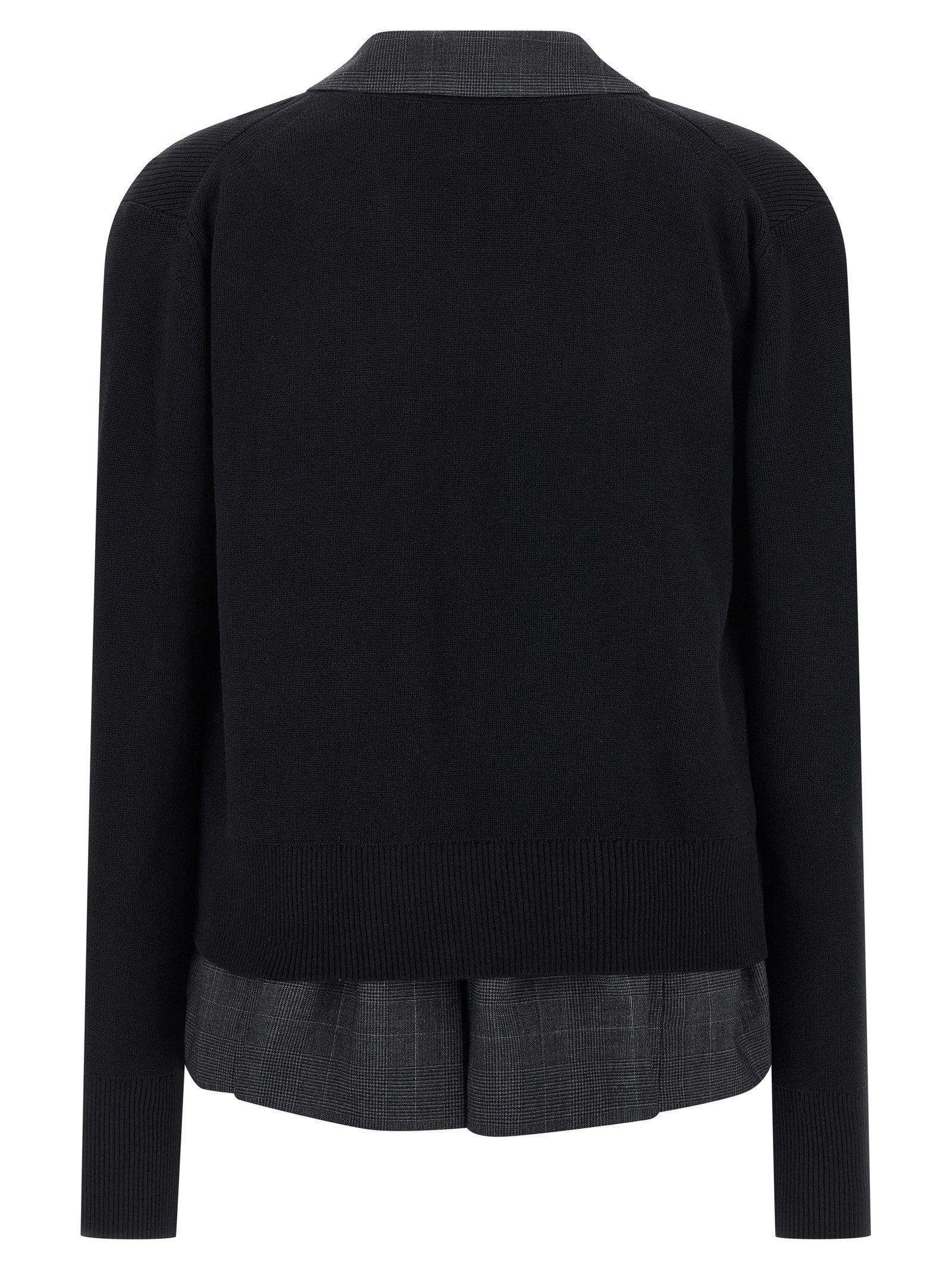Sacai Double Layer Cardigan Black