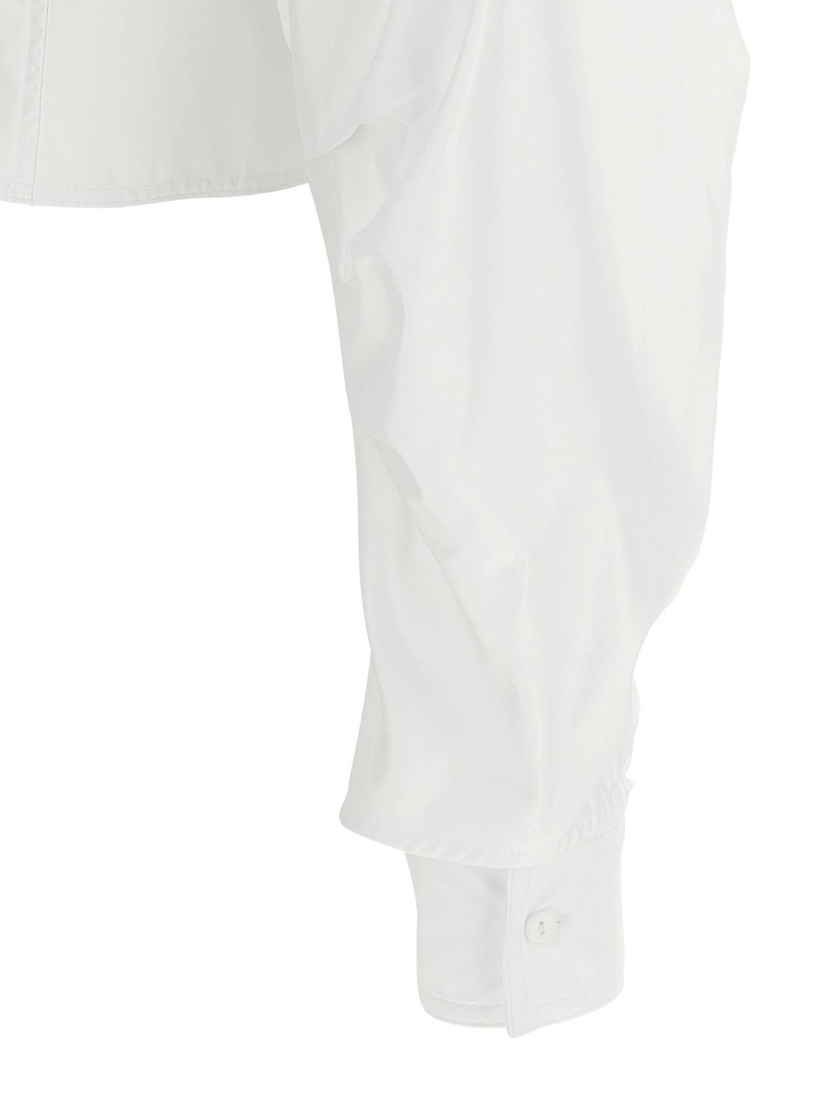 Elisabetta Franchi Double Layer Collar Shirt White, view 4