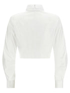 Elisabetta Franchi Double Layer Collar Shirt White, view 2