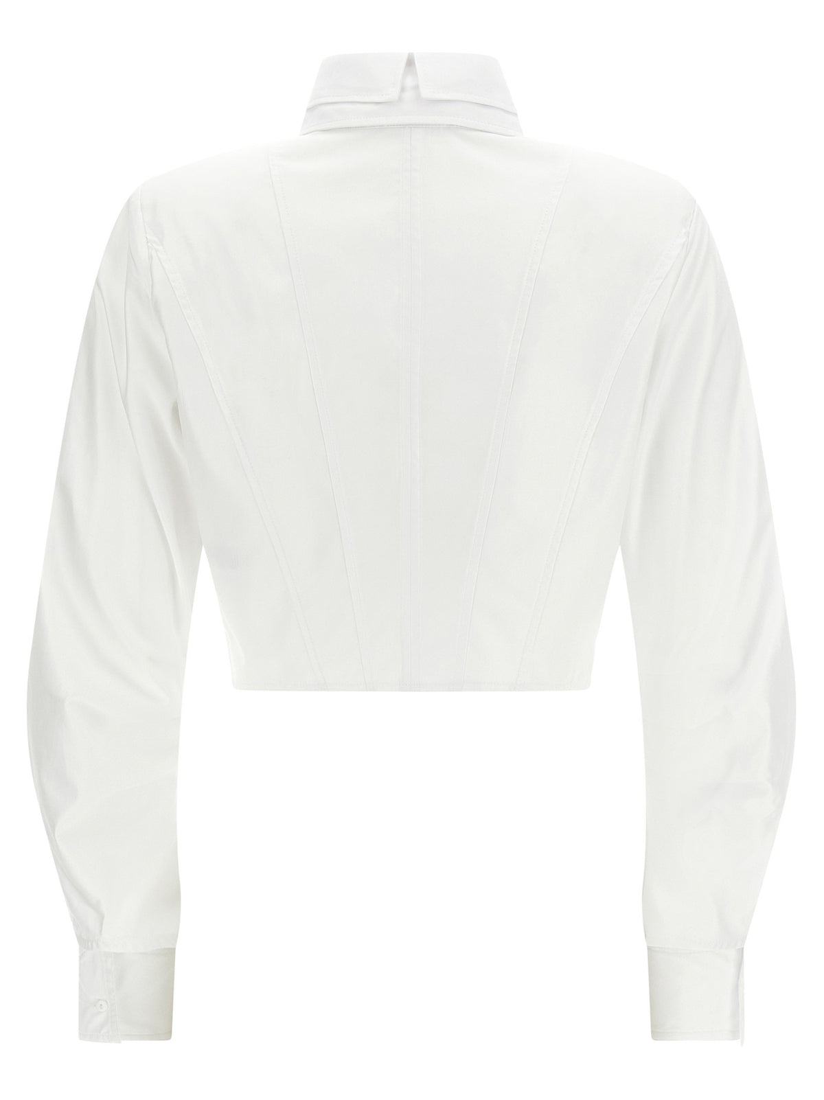 Elisabetta Franchi Double Layer Collar Shirt White, view 2