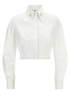 Elisabetta Franchi Double Layer Collar Shirt White