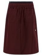 PRADA Double Layer Elastic Skirt Red