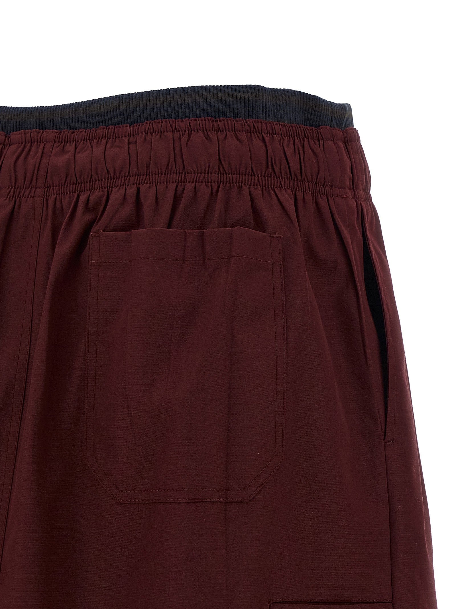 Prada Double Layer Elastic Skirt Red