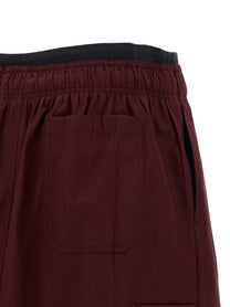Prada Double Layer Elastic Skirt Red