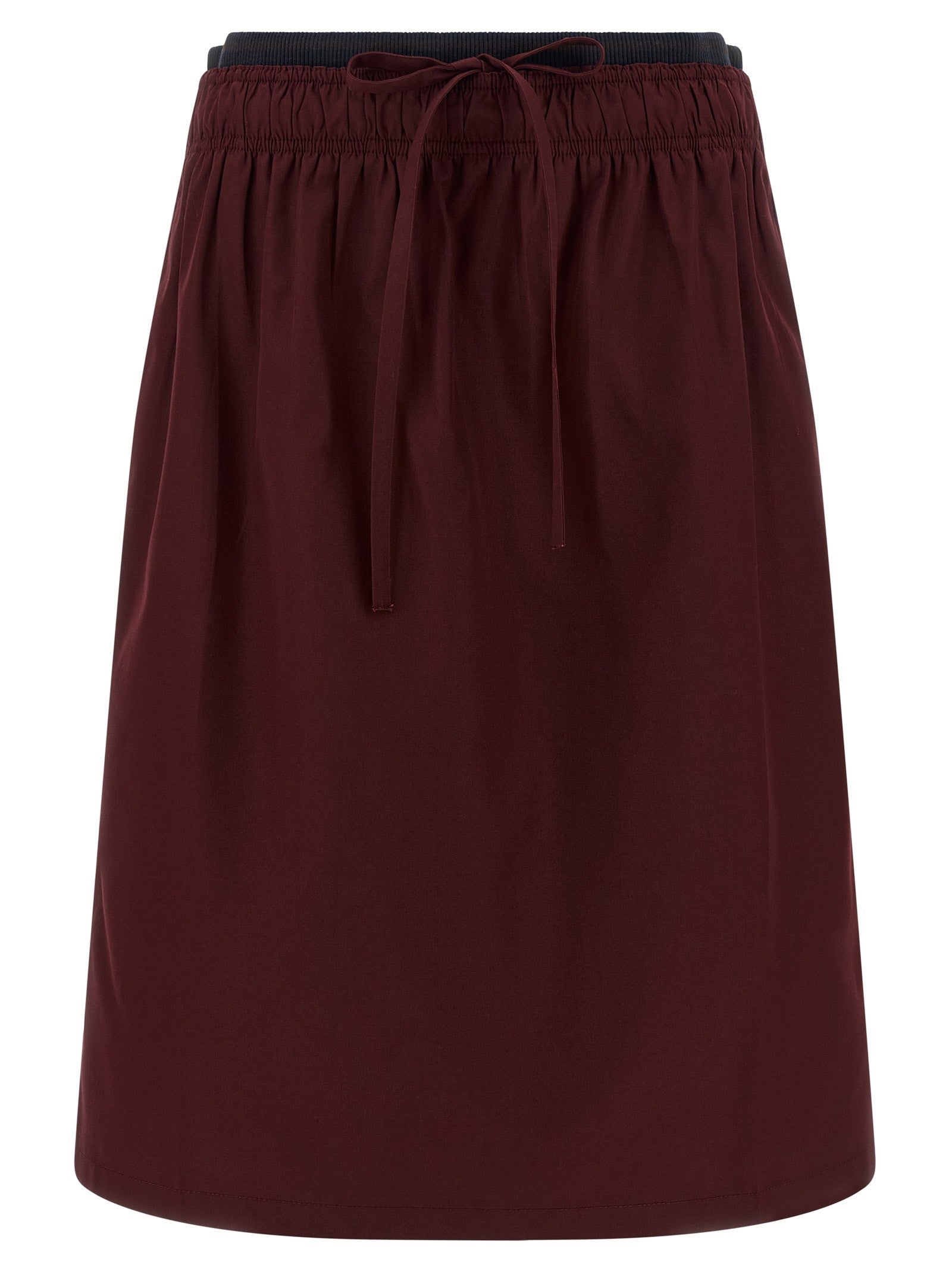 Prada Double Layer Elastic Skirt Red