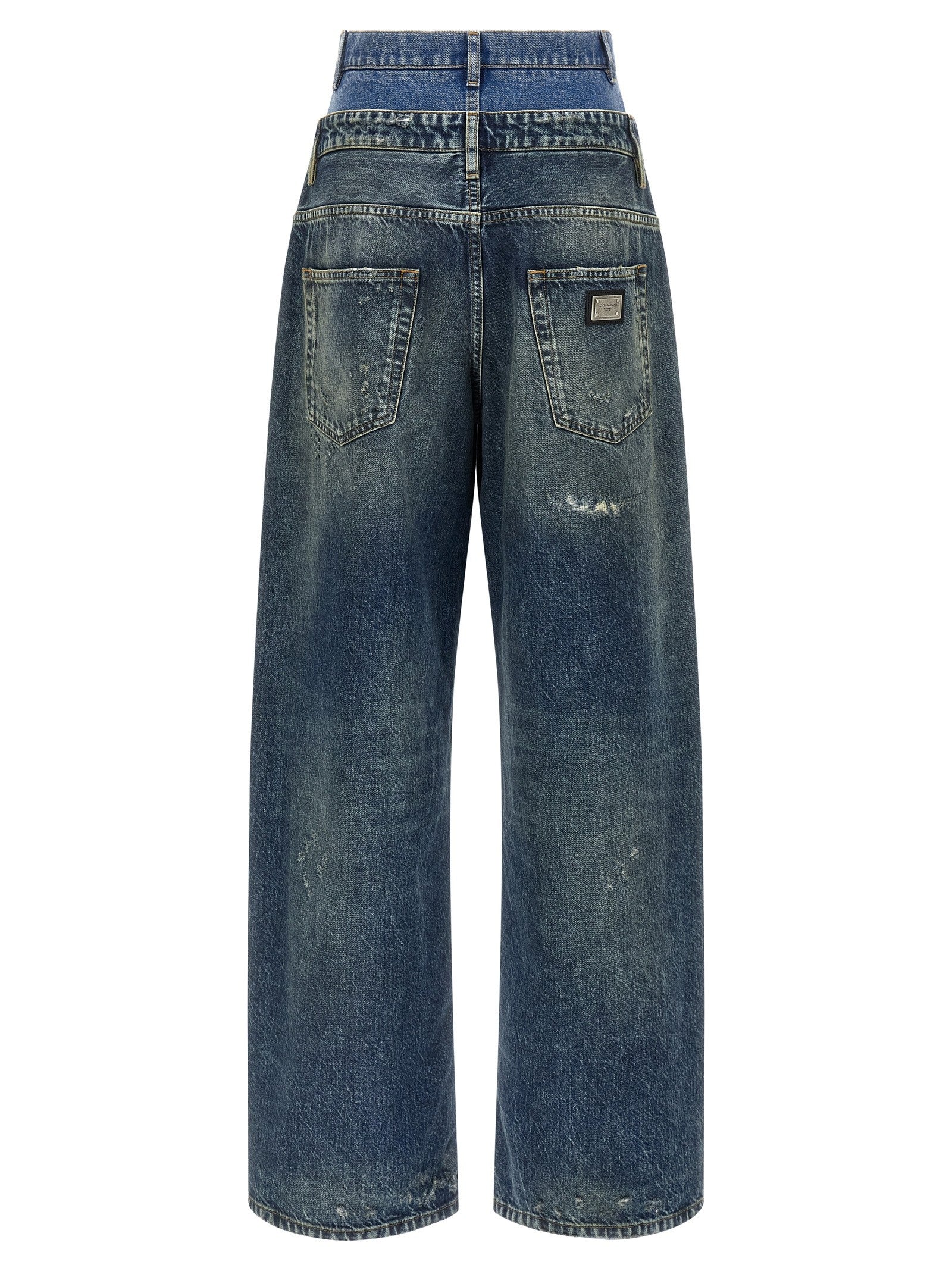 Dolce &amp; Gabbana Double Layer Jeans Blue