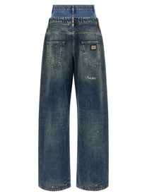 Dolce &amp; Gabbana Double Layer Jeans Blue