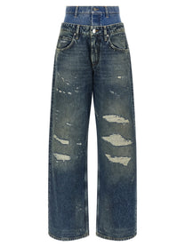 Dolce &amp; Gabbana Double Layer Jeans Blue