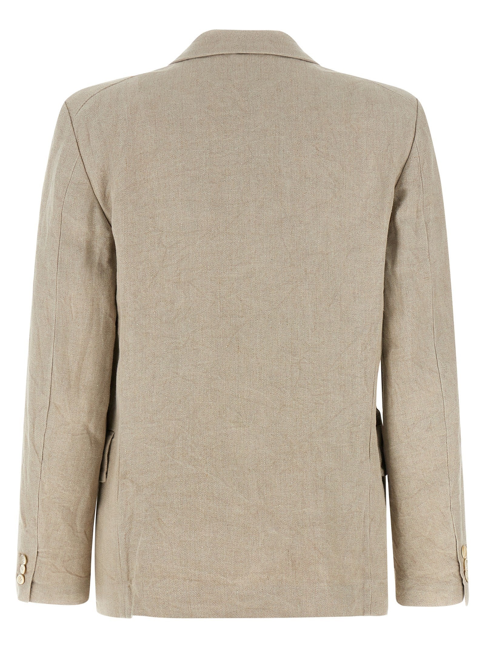 Comme Des Garçons Double Layer Lapel Blazer Beige